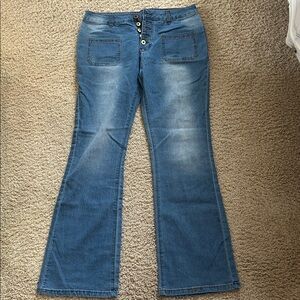 Women's Blue lightweight Flared Jeans L